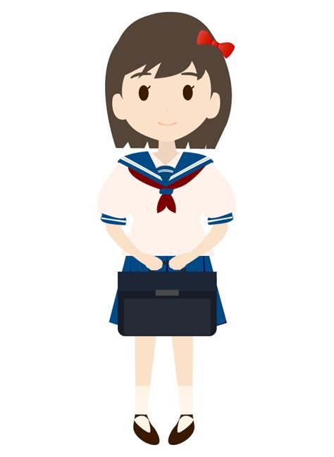 可愛い女子高生のフリーイラスト デフォルメ人物素材 チコデザ