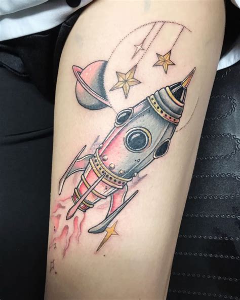 Space Rocket Tattoo by Hanmeister