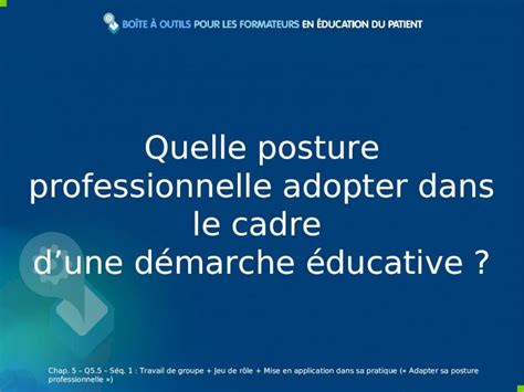 PPT Quelle Posture Professionnelle Adopter Dans Le Cadre Dune