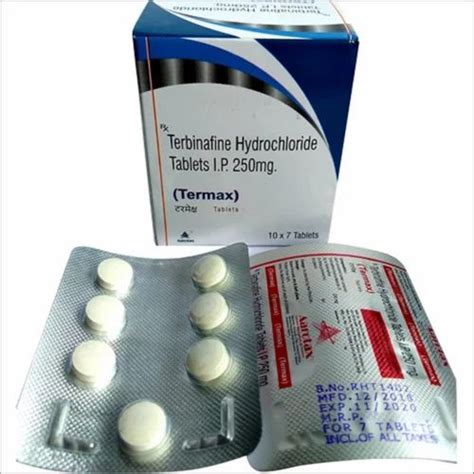 Terbinafine Hydrochloride Tablets Strength 250 Mg At Rs 100box In Nagpur