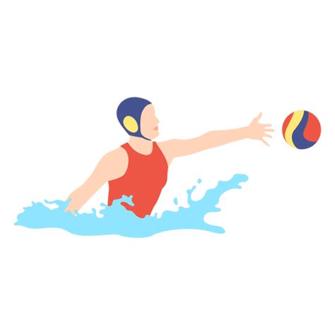 Waterpolo Player Girl Passing Ball Flat Png And Svg Design For T Shirts