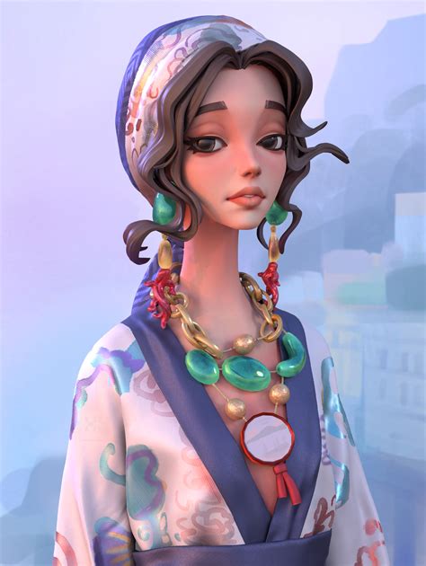 Artstation A Girl In A Headscarf