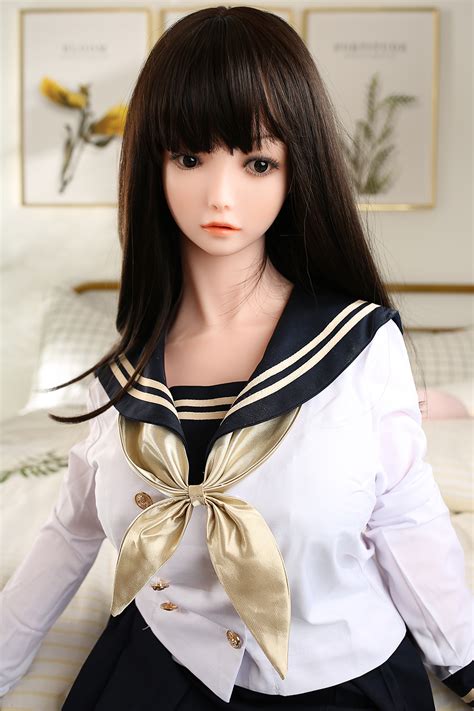 146cm Studenten Kleidung Kawaii Lange Haare Japanische Silikon Sex Doll Emiko
