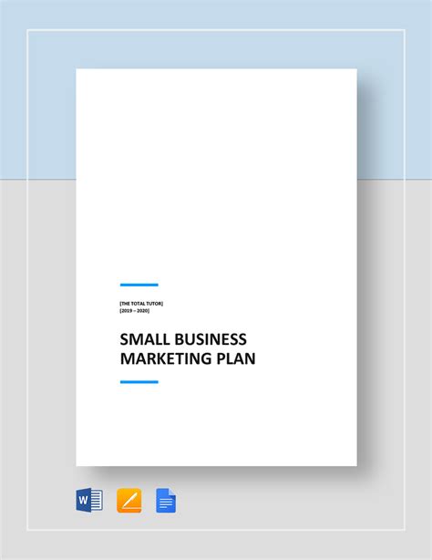 Marketing Plan for Small Business Template - Google Docs, Word, Apple ...