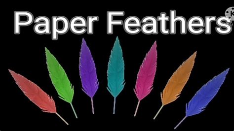 How To Make Paper Feathers Paper Craft 5 Minutes Paper Craft Youtube