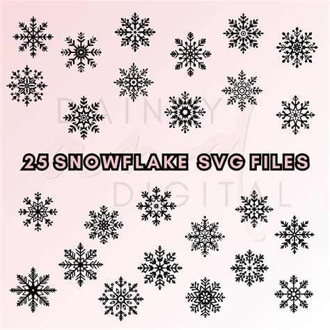 Snowflake Svg Bundle Snowflake Ornament Svg Snowflake Pillow Etsy