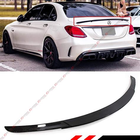 Car Carbon Fiber Trunk Spoiler For Mercedes Benz C Class W205 C250 C63