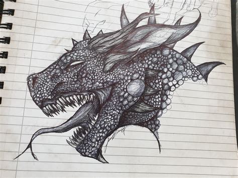 Pen art Dragon :3 : r/dragons