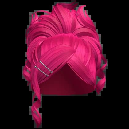 Glamourous Short Curly Bun Hot Pink Roblox Item Rolimon S