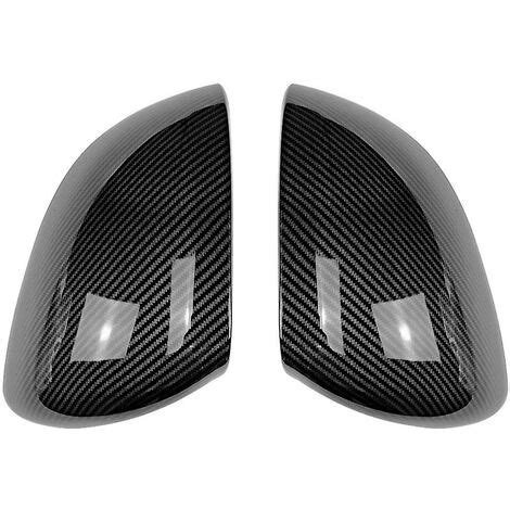 Car Carbon Fiber Side Door Rearview Mirror Cover Cap For C W