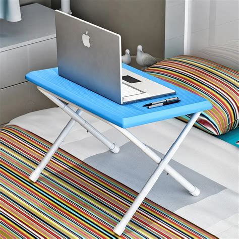 Foldable Mini Computer Desk Portable Plastic Bed Table Height