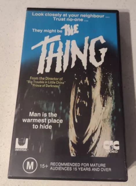 The Thing Vhs Pal John Carpenter Small Box Ex Rental Cic £5014