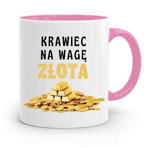 KUBEK RÓŻOWY KRAWCA KRAWCOWEJ NA WAGĘ ZŁOTA z Nadrukiem ze Zdjęciem