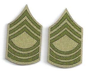 1 6 Scale WWII US Army Chevron Set Khaki E7 Master Sergeant ONE