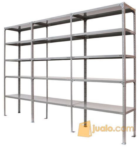 Rak Besi Siku Lubang Ukuran P100 X L45 X T200cm 5 Shelving Di Kota