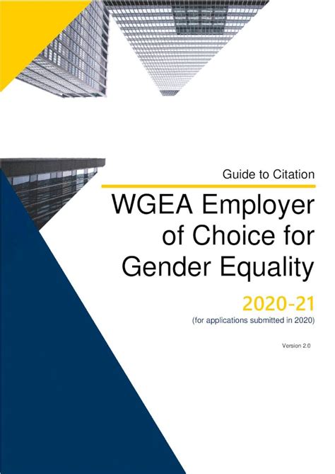 Pdf Guide To Citation Wgea Employer Of Choice For Gender Equality