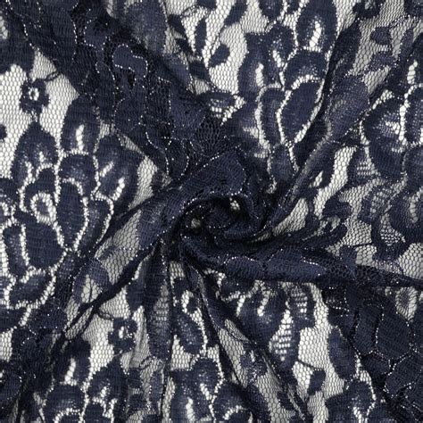 Navy Glitter Cord Lace 1m Abc Fabric