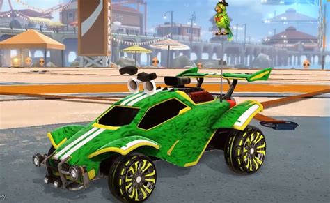 Rocket League Saffron Octane Design With Stripes Lime Thread X