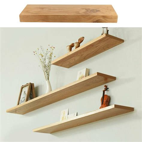 Hot Wooden Floating Shelves Pine Wood Wall Timber Shelf 120cm Display