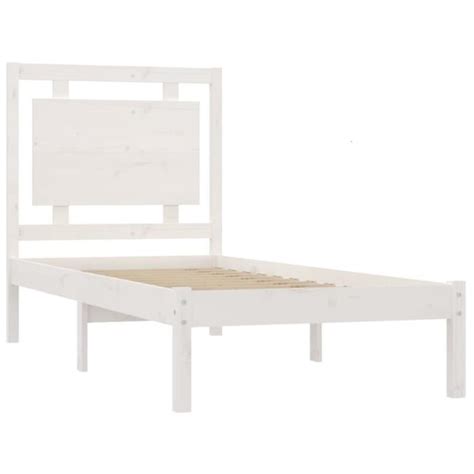 LEX Cadre De Lit Blanc Bois Massif 100x200 Cm Qqmora MWX109655