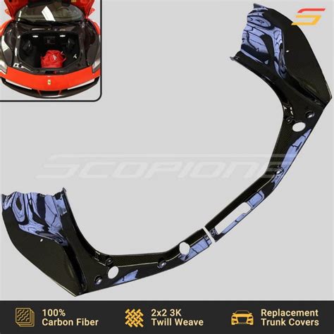 Scopione Carbon Fiber Side Bonnet Trunk Covers For Ferrari Gtb Spider