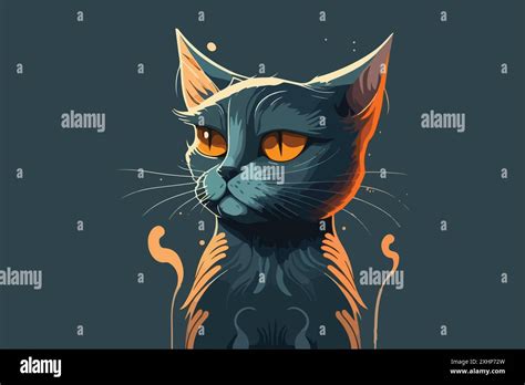 Cat Smoking Vector Illustration Stock Vector Image And Art Alamy