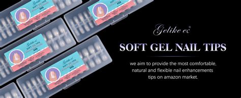 Gelike Ec Extra Short Soft Gel Nail Tips Kit For Soak Off