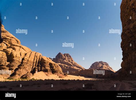 Wadi Rum Desert Jordan Rocky Mountains And Rock Formation Process