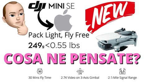 NUOVO DJI MINI SE DJI IMPARA DA APPLE RECICLO O OPPORTUNITA PER TANTI