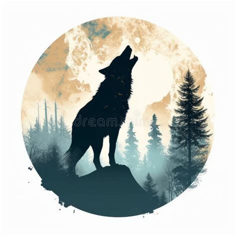 Wolf Vector Illustration for T Shirt Design, Banner, Poster Etc. Generative Ai Stock ...