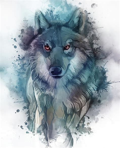 Watercolor Wolf