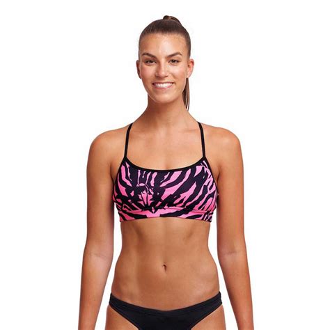 Funkita Swim Crop Ze Pink Bikini Top Pink Swiminn
