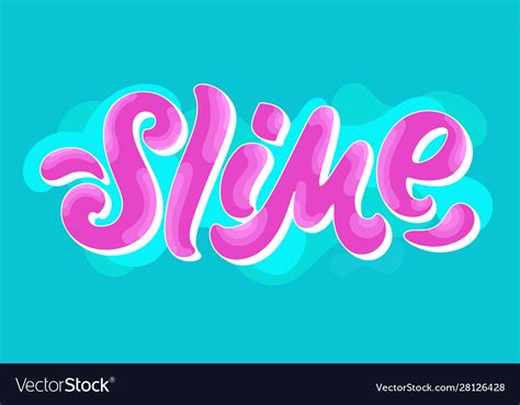 Slime Word Royalty Free Vector Image Vectorstock