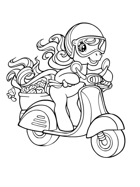 Dessins Gratuits Colorier Coloriage Scooter Imprimer