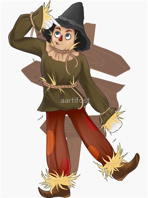 "Wizard of Oz: Scarecrow" Sticker by aartifost | Redbubble | Wizard of ...