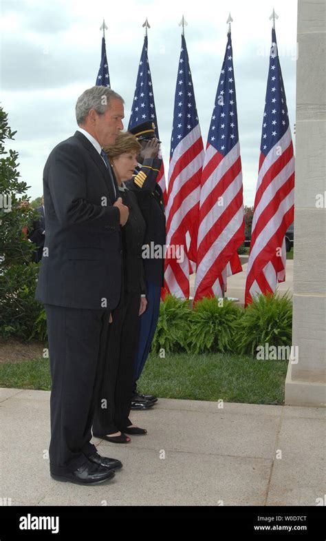 U S President George W Bush And First Lady Laura Bush Participate In