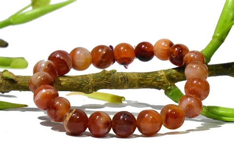 Red Sulemani Hakik 10 Mm Bead Bracelet Natural Healing Etsy