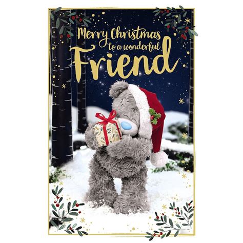 3d Holographic Wonderful Friend Me To You Bear Christmas Card Xlm93085 Me To You Bears