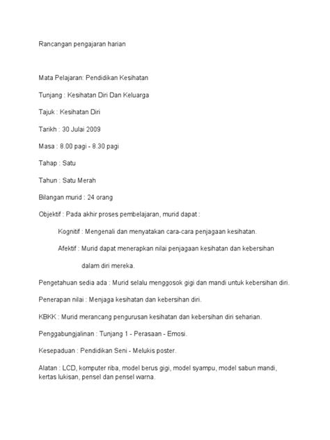 PDF RPH Pedagogi Pendidikan Kesihatan DOKUMEN TIPS