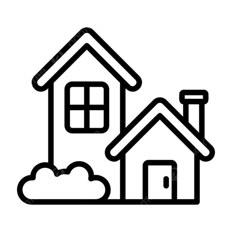 House Line Icon Vector House Icon Building Home Png And Vector With