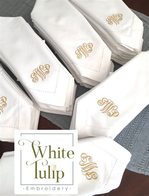 Set Of 25 Bulk Monogrammed Wedding Napkins Monogrammed Wedding Napkins Monogrammed Napkins