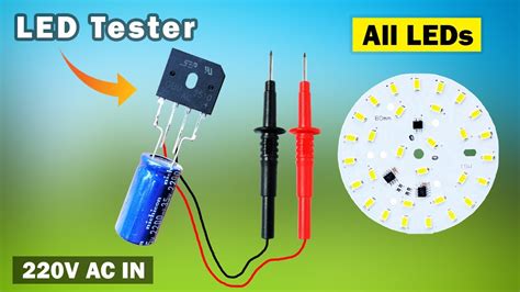 Homemade LED Light Tester Simple LED Tester Circuit YouTube