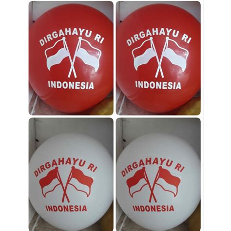 Jual Balon Bendera Dirgahayu Ri Merah Putih Pcs Pcs Balon