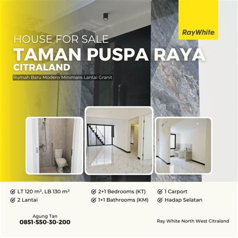 Rumah Baru Taman Puspa Raya Citraland Modern Minimalis