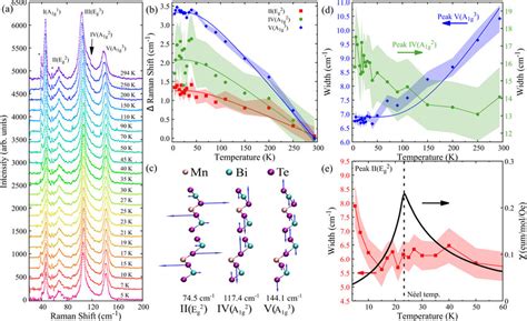 Temperature Dependences And Intralayer Spin Phonon Coupling Of