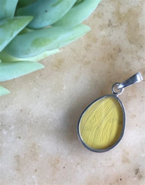 Orange-barred Sulphur Butterfly Pendant - Bunyaad