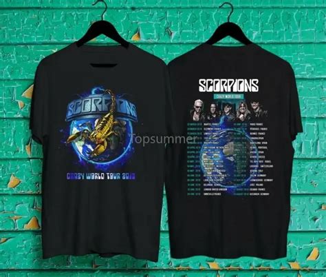 New Scorpions T Shirt Crazy World Tour Tee S 3xl