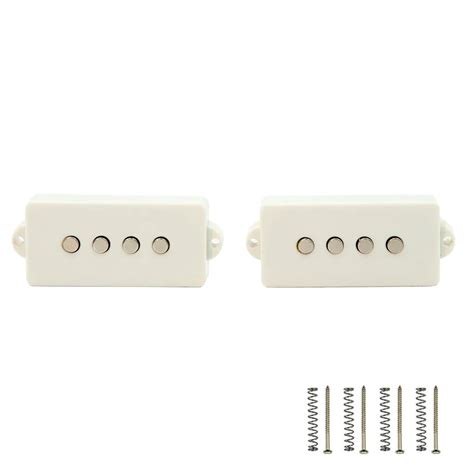 Pastillas De bajo eléctrico de 2 piezas Humbucker blanco de doble