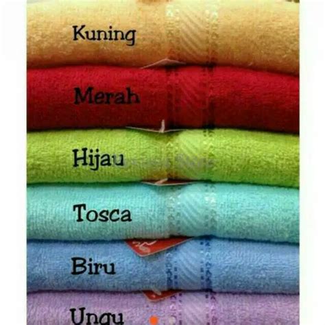 Jual Merah Putih Handuk Polos Cotton 70x140 Cm Terry Palmer Shopee