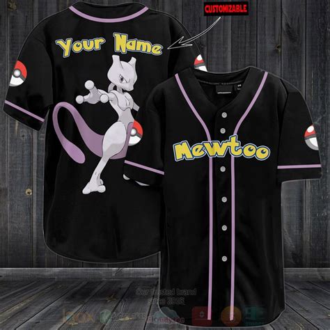 HOT Mewtwo Pokemon Custom Name AOP Baseball Jersey Boxbox Branding